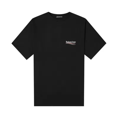Pre-owned Balenciaga Political Campaign Oversize Tee 'black'