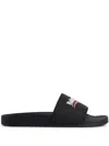 Balenciaga Political Campaign Pool Slides In Black
