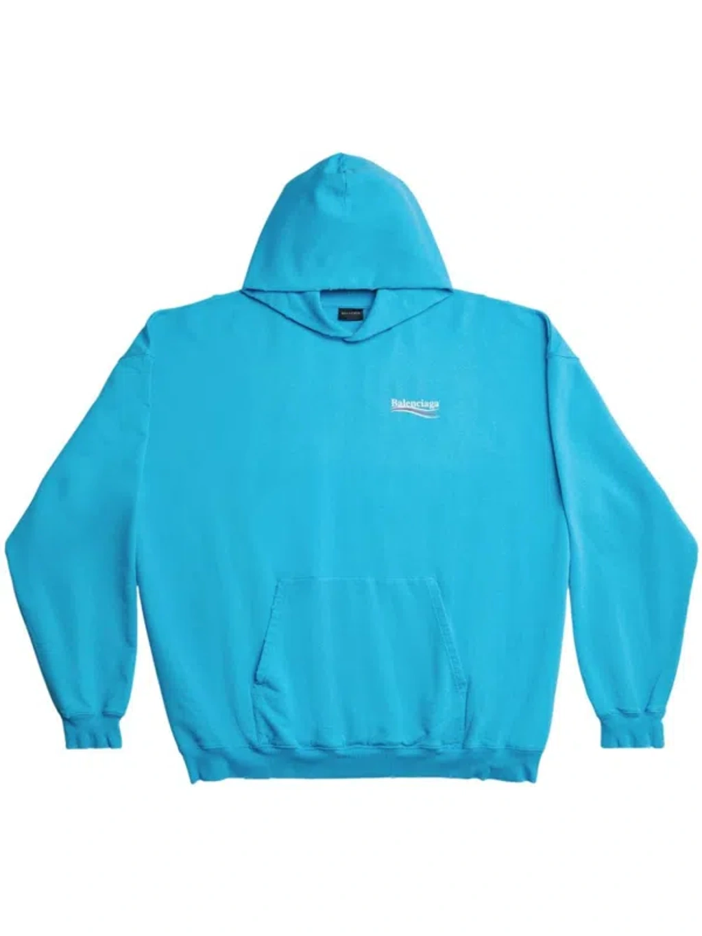 Balenciaga political hoodie blue hotsell