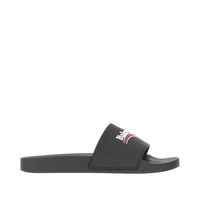 BALENCIAGA 'POLITICAL CAMPAIGN' RUBBER SLIDES