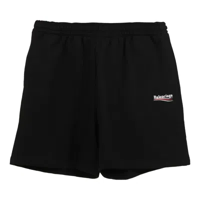 Pre-owned Balenciaga Political Campaign Shorts 'black/white'