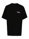 Balenciaga Men Graphite Cotton Oversize T-shirt