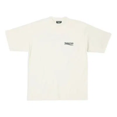Balenciaga Political Campaign T-shirt Large Fit 'off White' In Gray