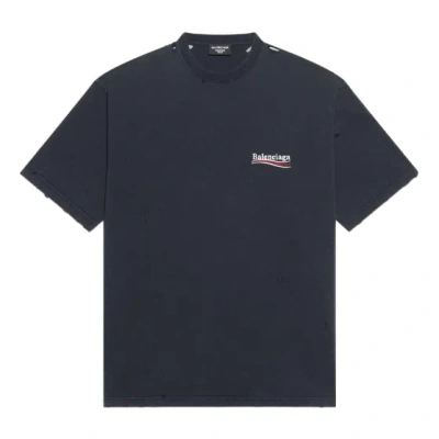 BALENCIAGA BALENCIAGA POLITICAL CAMPAIGN T-SHIRT LARGE FIT 'WASHED BLACK'