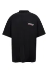 Balenciaga Political Campaign T-shirt In Black