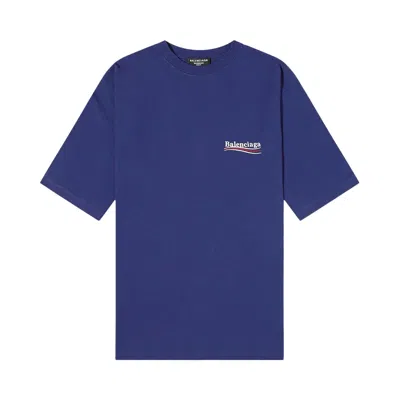 Pre-owned Balenciaga Political Campaign T-shirt 'pacific Blue' | Men's Size Xs