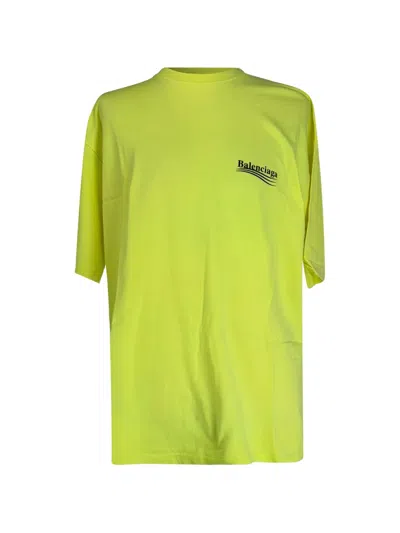 Pre-owned Balenciaga Political Campaign T-shirt In Yellow