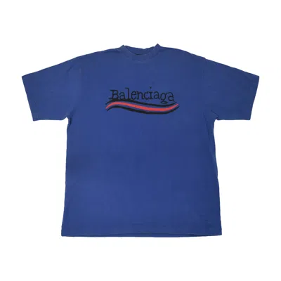 Balenciaga Political Campaign T-shirts Royal Blue In M