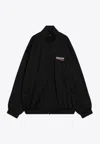 Balenciaga Political Campaign Zip-up Sweatshirt In Black