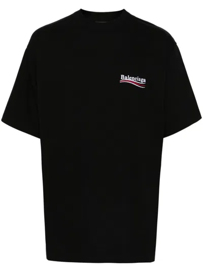 Balenciaga Political Campaign Layered T-shirt In Blue