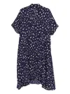 Balenciaga Polka Dot-pattern Dress In Blue