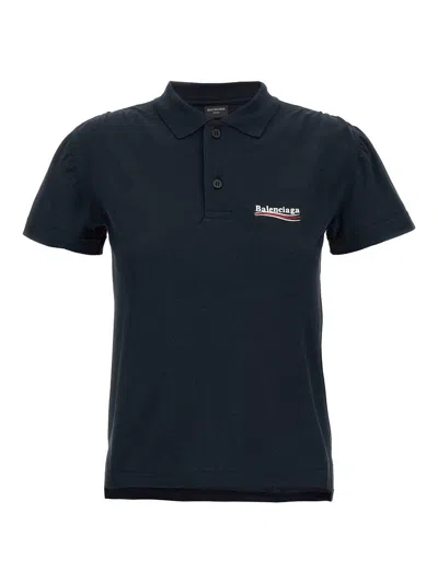 BALENCIAGA LOGO EMBROIDERY POLO SHIRT
