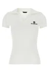 Balenciaga Women T-shirt With V-neckline In White
