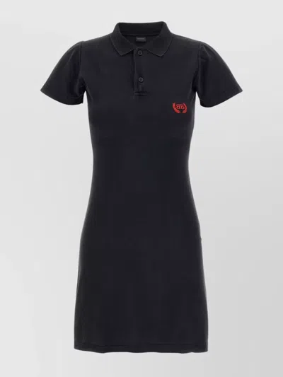 BALENCIAGA 'POLO COLLAR SHORT SLEEVE DRESS'