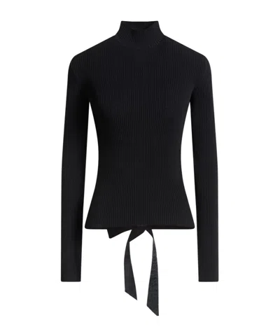Balenciaga Polo Neck In Black