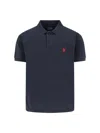 Balenciaga Cotton Piquet Polo Shirt With Lion Embroidery In Black