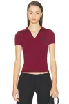 Balenciaga Polo Top In Burgundy