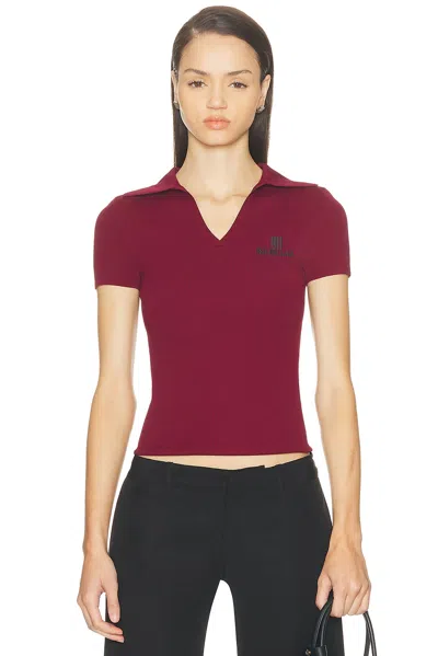 Balenciaga Polo Top In Burgundy