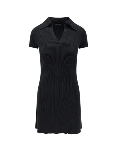 BALENCIAGA POLO WOOL BLEND MINI DRESS