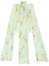 Balenciaga Cloak-inspired Floral Print Blouse