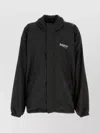 Balenciaga Polyester Jacket With Elastic Cuffs And Hooded Design In Black