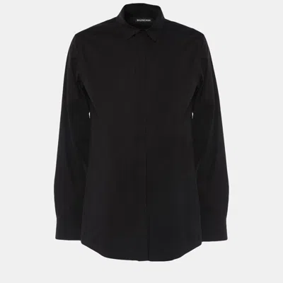 Pre-owned Balenciaga Polyester Shirt 38 In Black