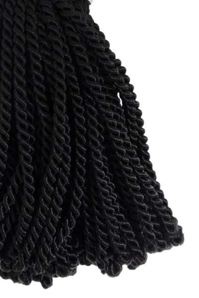 Balenciaga Pompom Keyring In Black