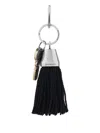 Balenciaga Pompom Logo-engraved Keyring In Blue