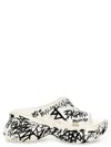 Balenciaga Black Pool Crocs Slide For Women In White/black