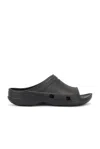 Balenciaga Lightweight Open Toe Textured Sole Sandals In Black
