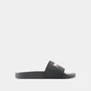Balenciaga Political Campaign Pool Slides In Black