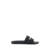 Balenciaga Logo-embossed Pool Slides In Black