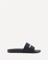 Balenciaga Logo-embossed Pool Slides In Black