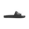 Balenciaga Rubber Slippers In Black