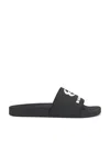 Balenciaga Rubber Slide Sandals For The Pool Men In Black & White