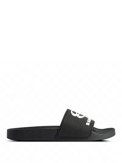 BALENCIAGA POOL SLIDE RUBBER SANDALS