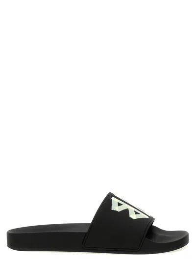 Balenciaga Men Logo Pool Slides In Black