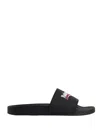 Balenciaga Embossed Logo Slip-on Sandals With Moulded Footbed In Multi