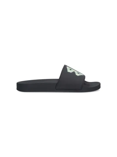 Balenciaga Pool Slide Sandals Black