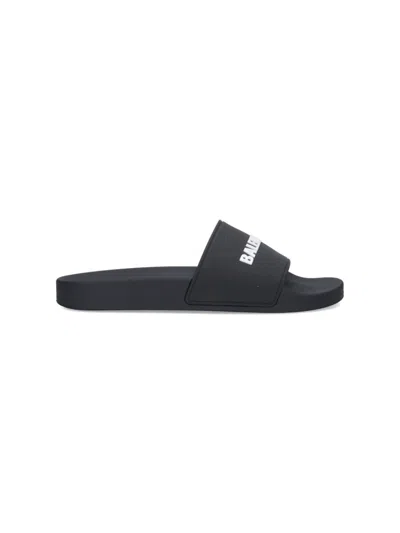 Balenciaga "pool" Slide Sandals – Black