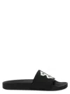 Balenciaga Slide Sandals With Open Toe And Flat Sole In Black