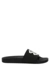 Balenciaga Slide Sandals With Open Toe And Flat Sole In Black