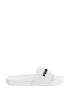 Balenciaga Pool Logo-embossed Rubber Slides In White