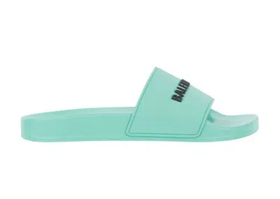 Pre-owned Balenciaga Pool Slide (women's) Sneakers In Mint