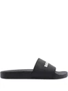 Balenciaga Black Pool Tpu Slides In Black