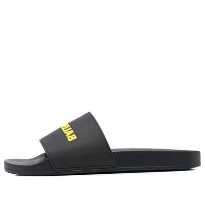 Balenciaga Pool Slides 'black Yellow'