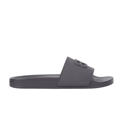Pre-owned Balenciaga Pool Slides 'grey' | Men's Size 39 In Gray