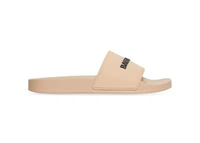 Pre-owned Balenciaga Pool Slides (kids) Sneakers In Beige/black