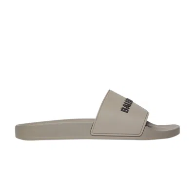 Pre-owned Balenciaga Pool Slides 'medium Grey' | Men's Size 43