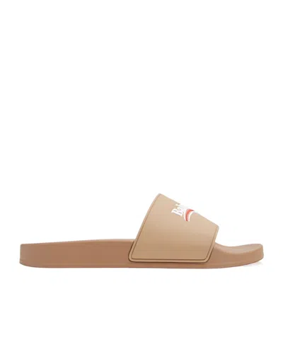 BALENCIAGA BALENCIAGA LOGO DETAILED SLIP-ON SANDALS